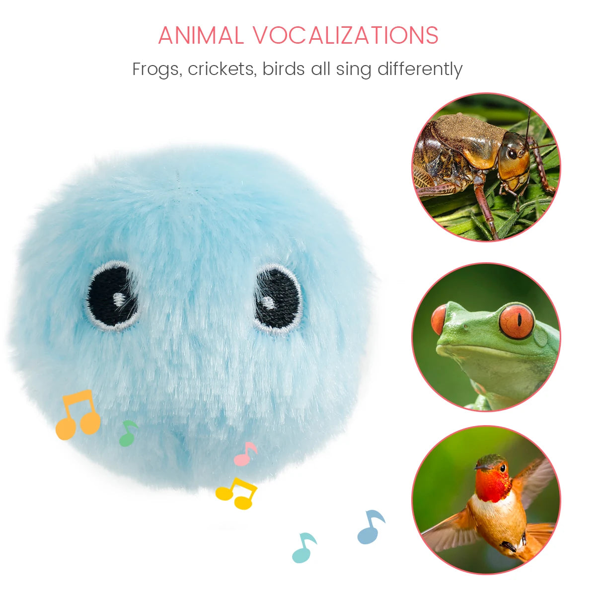 Fluffy Plushy Interactive Chirping Balls