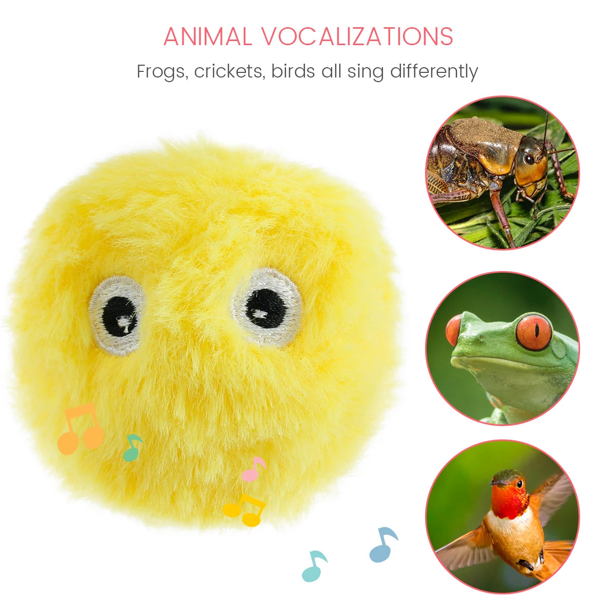 Fluffy Plushy Interactive Chirping Balls