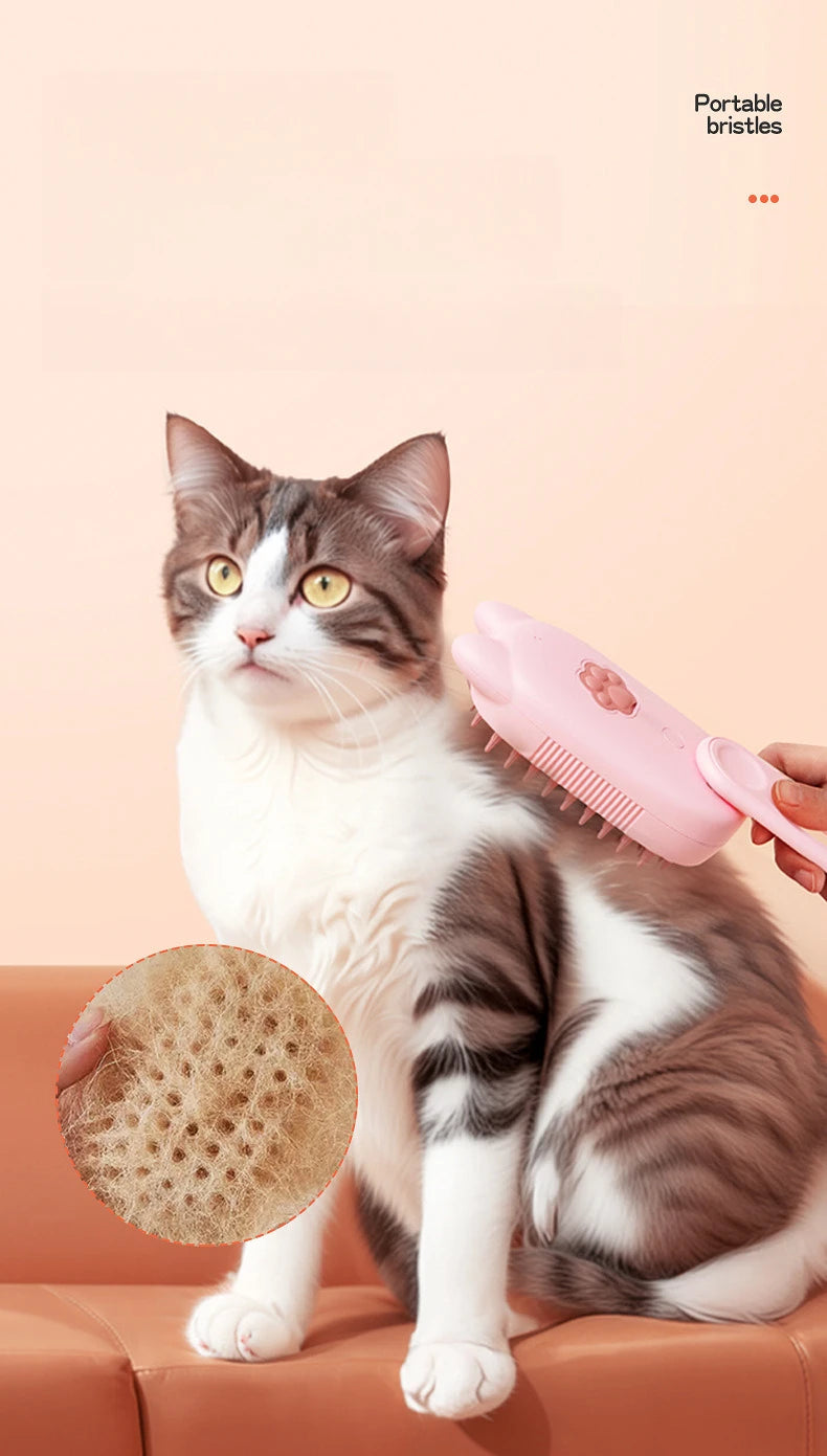 3 in 1 Pet Electric Steam Brush